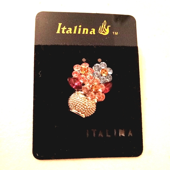 🎁 FREE GIFT INCLUDED 🎁NWT Floral Crystal Brooch Pin Fashion Jewelry Women - Picture 2 of 6